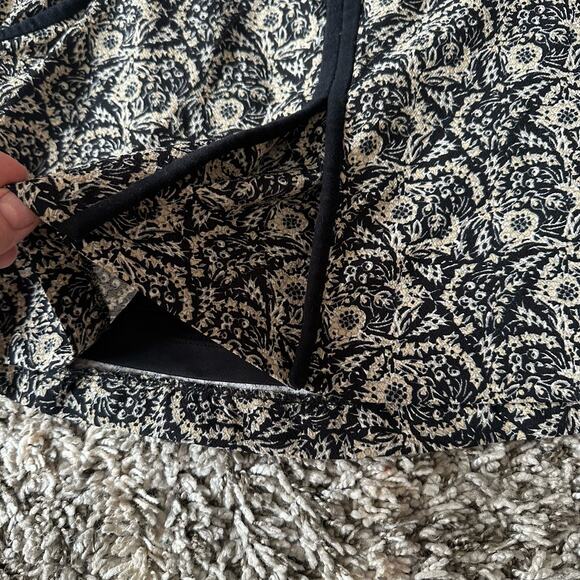 Zara Trafaluc Black Floral Mini Skirt Pockets M Medium - Picture 4 of 9